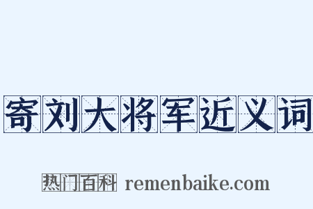 寄刘大将军近义词是什么意思的图片